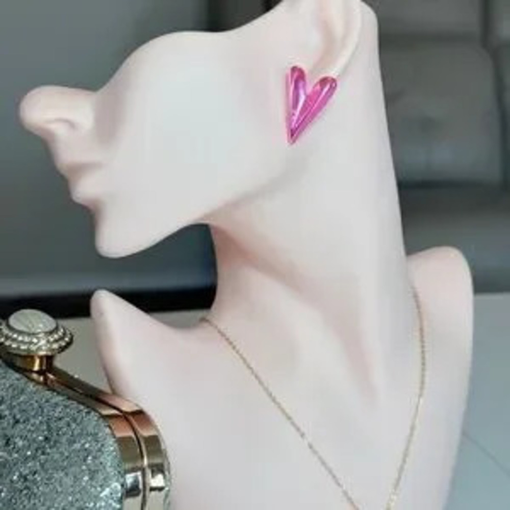 ?? Pink Heart Earrings